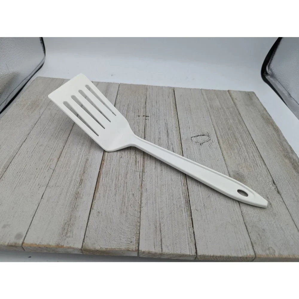 Hutzler Spatula Nylon Slotted Reinforced Turner Flipper No 717 White LOPOL - Picture 1 of 7